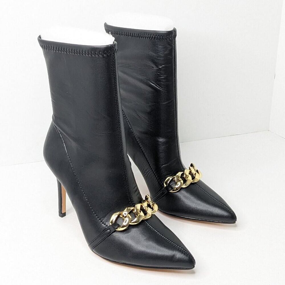 XOXO Nigel Heeled Booties, Black, Womens 6.5